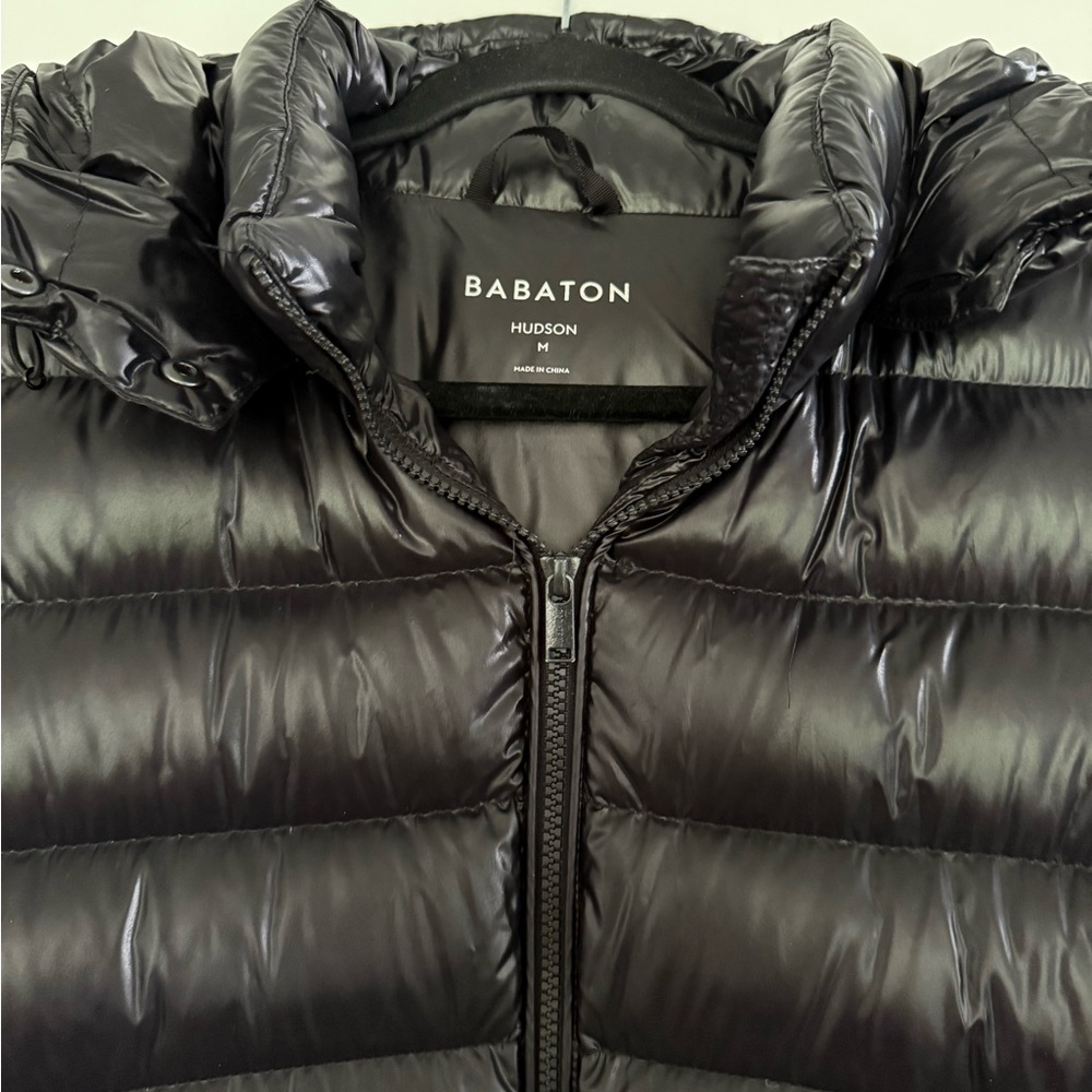 Aritzia Shiny Black Long Puffer Jacket - Picture 8 of 12